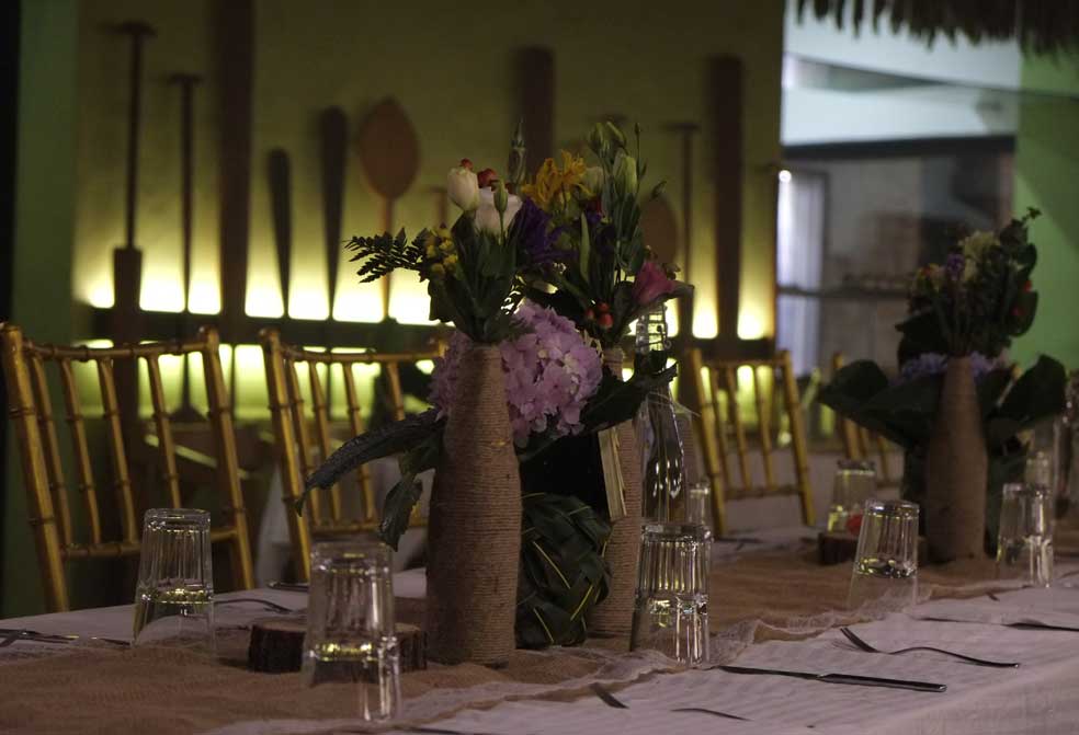 table setting at xandari pearl, marari beach