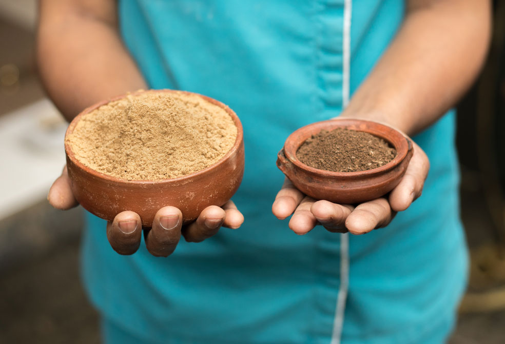 medicines powdered in manchatty at ayura spa,cardamom county, thekkady