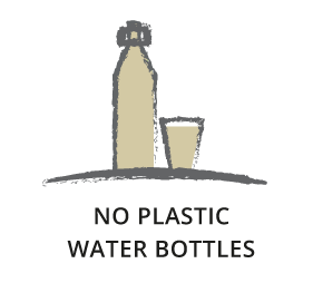 NO PLASTIC WATER BOTTLES