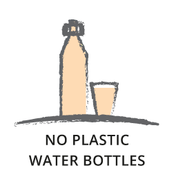 NO PLASTIC WATER BOTTLES