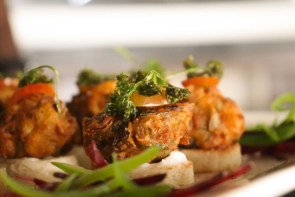 food setting at restaurant 51;