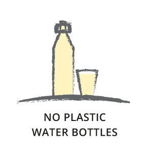 NO PLASTIC WATER BOTTLES