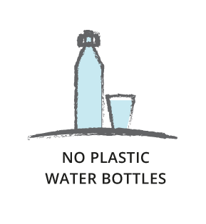 NO PLASTIC WATER BOTTLES