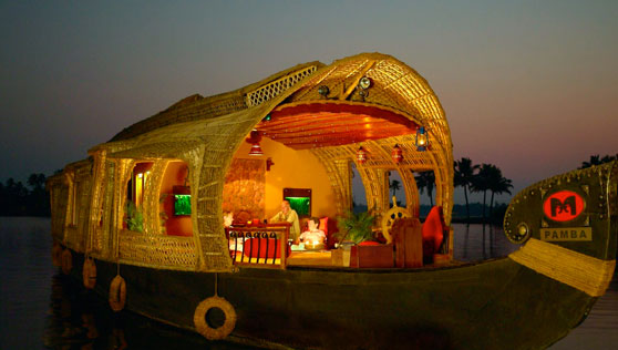 Xandari Resorts - Xandari Riverscapes Alappuzha - houseboat night view