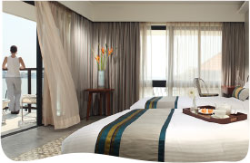 Waterfront rooms with harbour view at Xandari Fortkochi